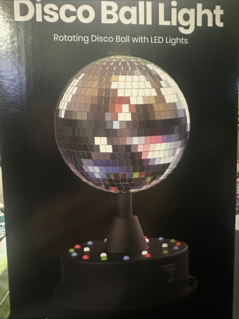 Rotating Mirror Disco Ball Party Light - Silver